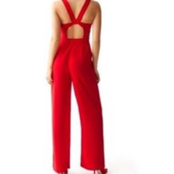 guess red jumpsuit